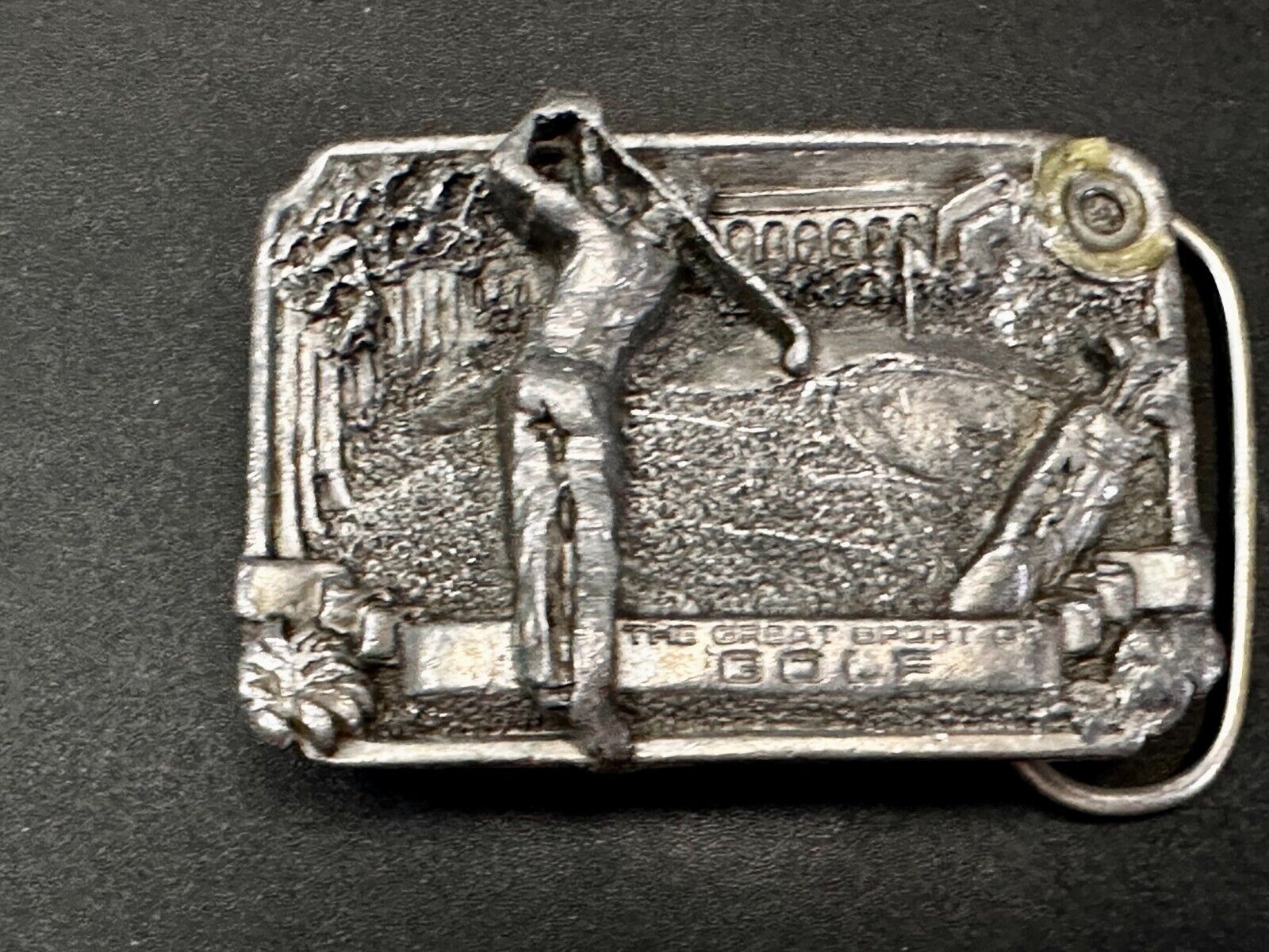 The Great Sport of Golf Golfer Vintage Belt Buckle by Bergamot Brass Works L-86