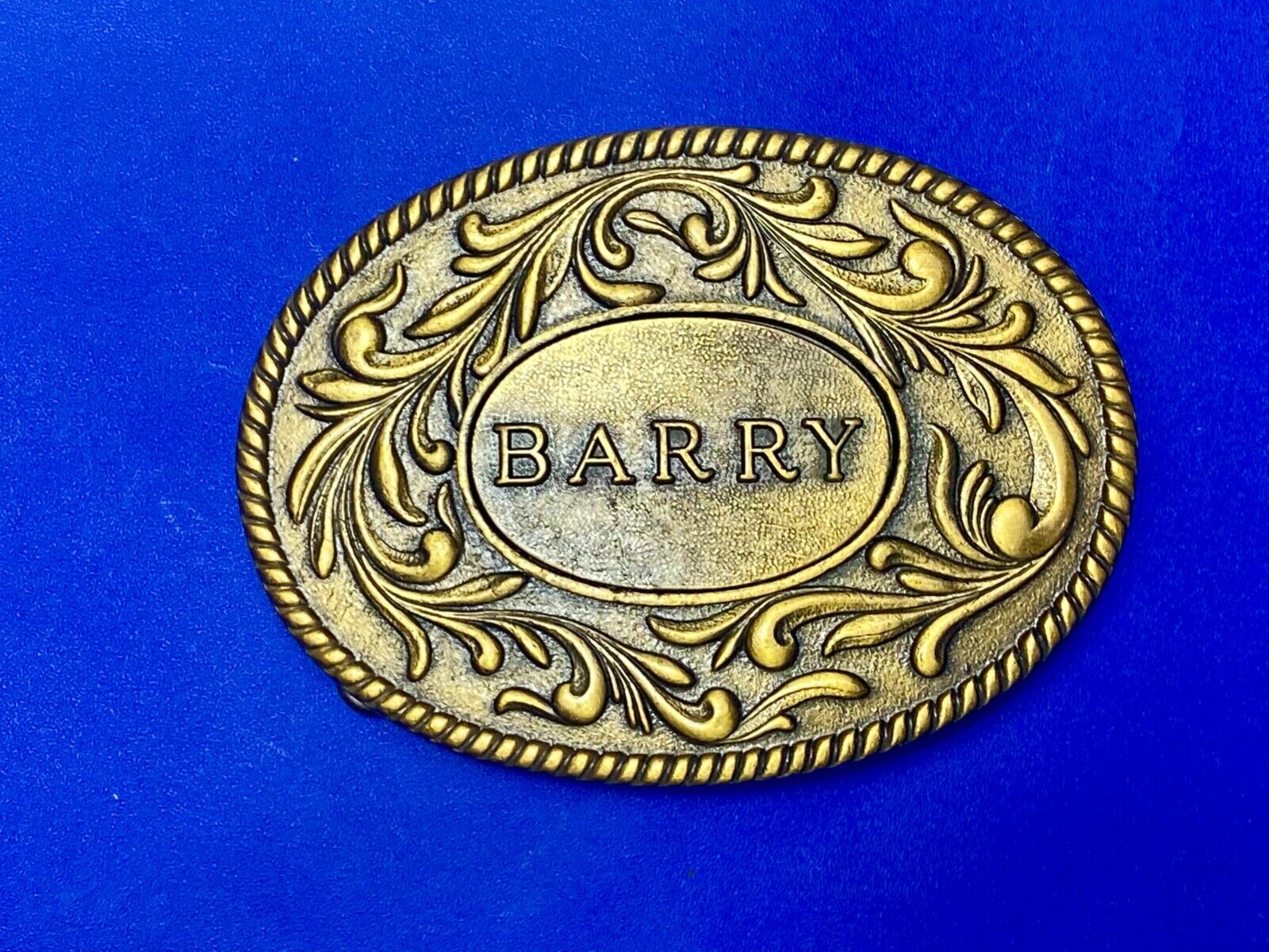 BARRY - western ornate flower swirl belt buckle by Kinney Co