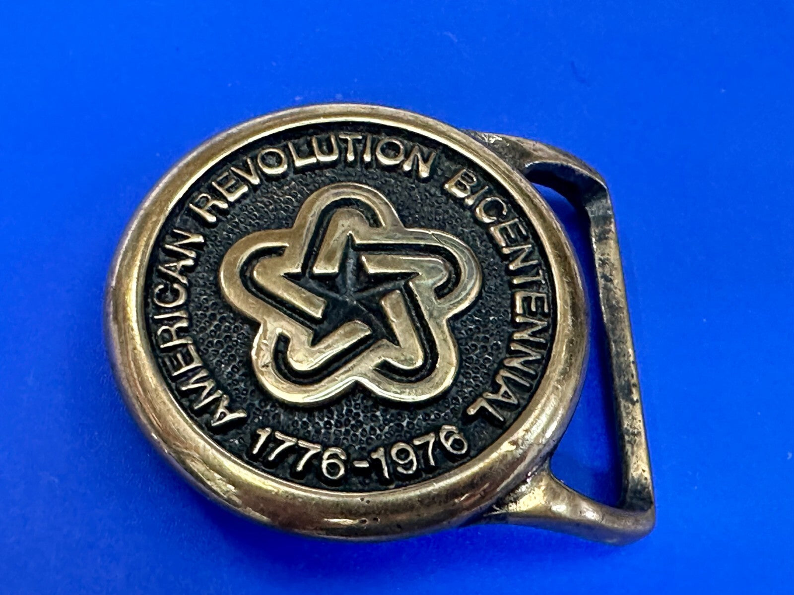 American Bicentennial Revolution Tough Taylor Music Solid Brass Belt Buckle