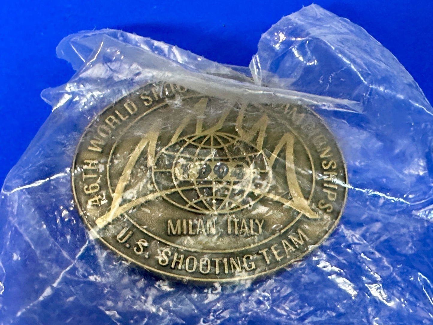 46TH World US Shooting Championship 1994 Milan Italy Commemorative Belt Buckle