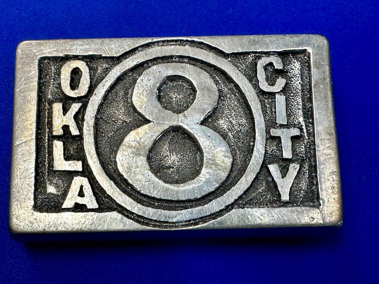 Tulsa Oklahoma City TV channel 8 Vintage J W  Taylor Custom Artisan belt buckle