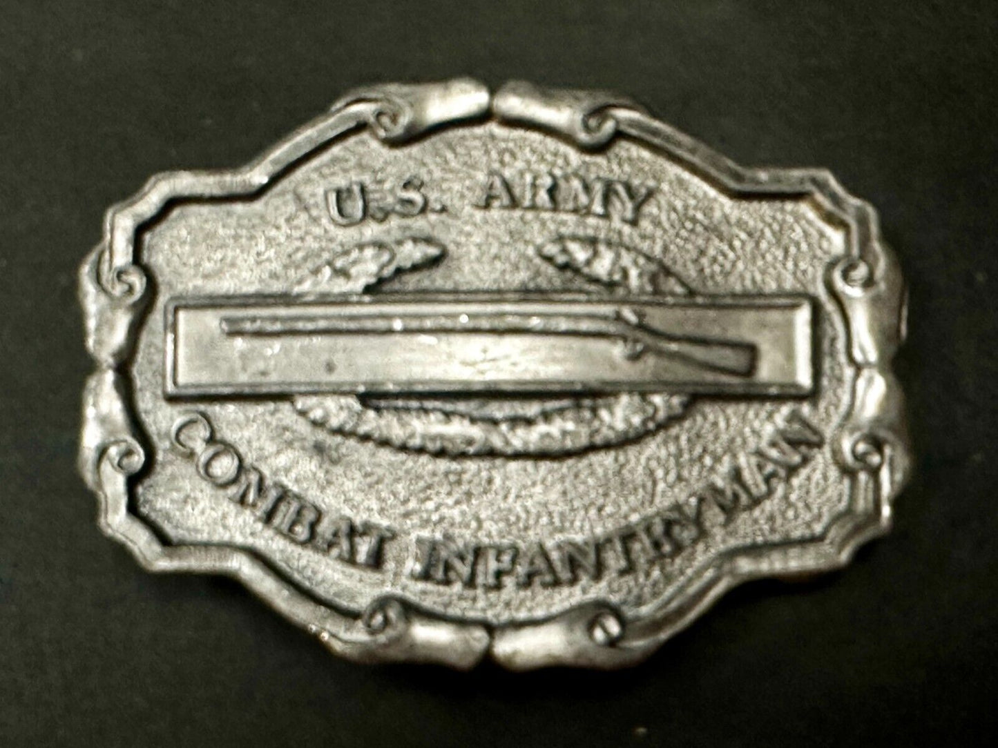 United States Army Combat Infantryman Vintage 1986 Bergamot Belt Buckle