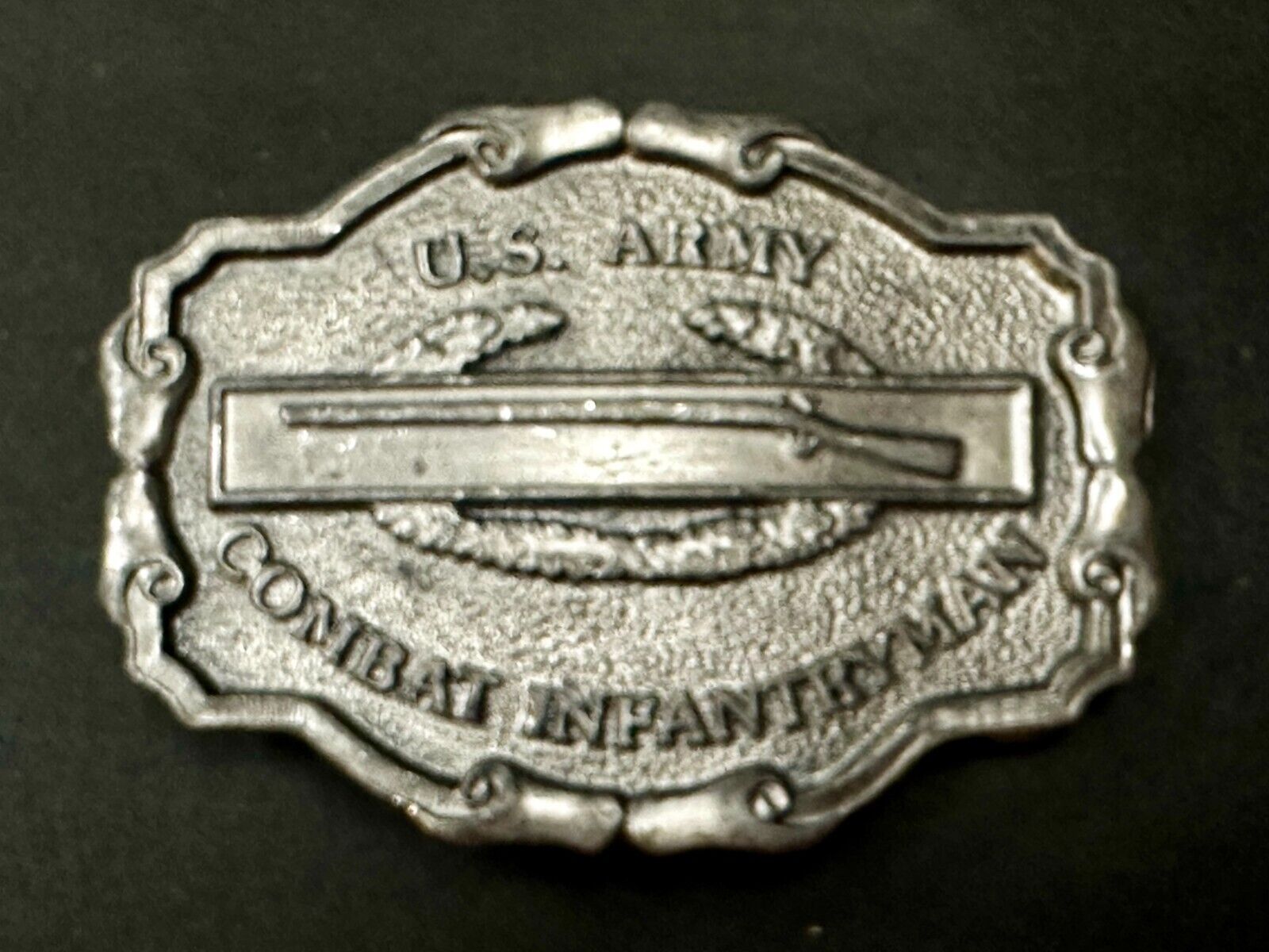 United States Army Combat Infantryman Vintage 1986 Bergamot Belt Buckle