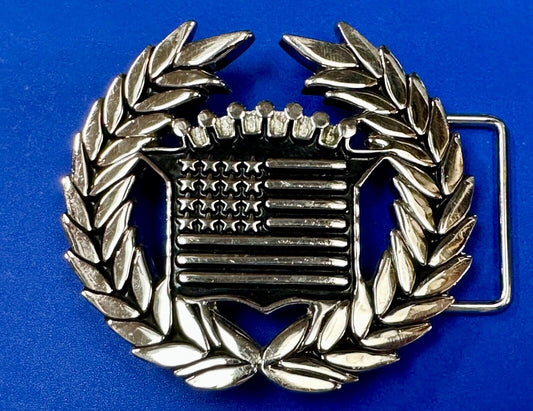 Vintage Cadillac Olive Branch Emblem Belt Buckle - Famous Stars & Straps