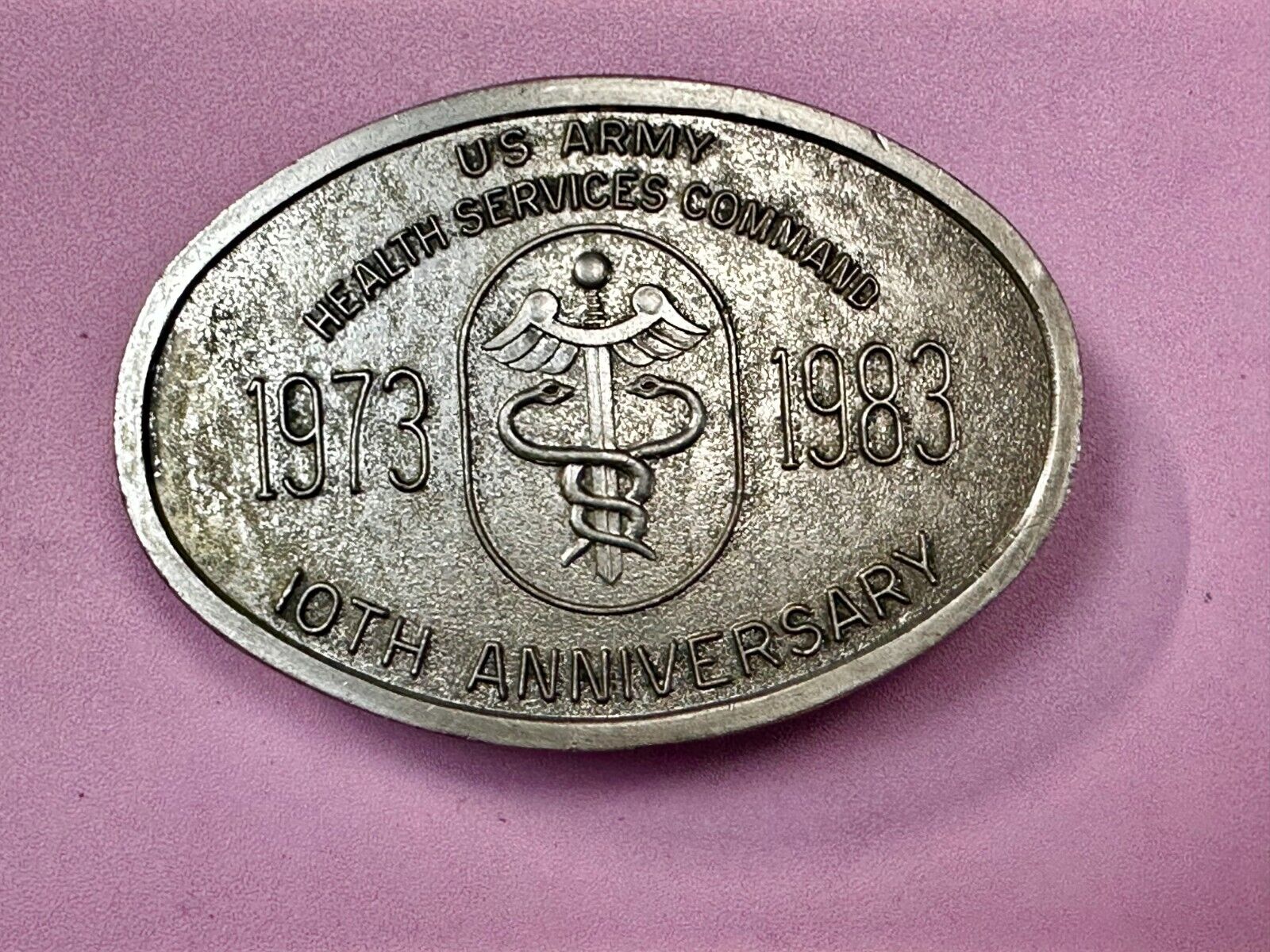 US Army Health Service Command 10th Anniversary Limited Edition Belt Buckle
