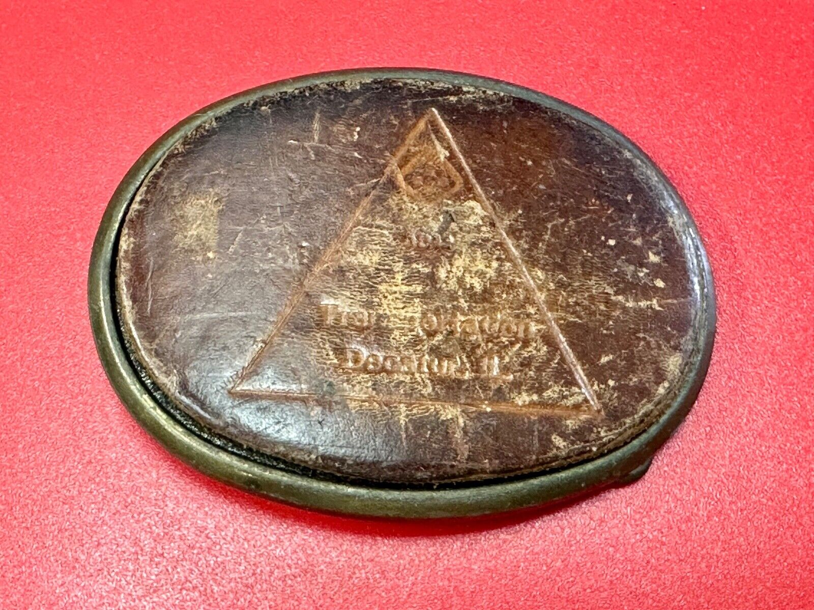 Vintage leather belt buckle by El Cid to restore of craft project