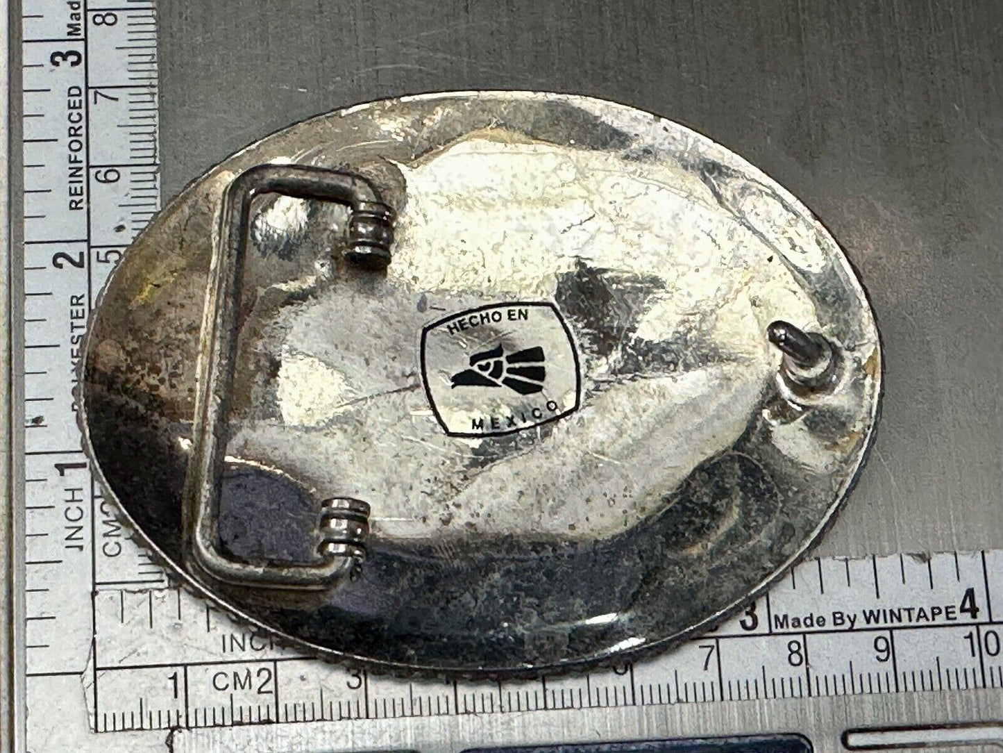 Amcemey Dual Challenge Downhill Ski Trophy Award Vintage Western Belt Buckle