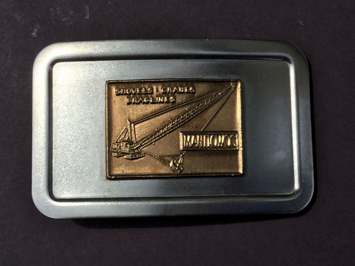 VERY RARE BELT BUCKLE. - Shovels, Craines, dradlines MANDOWOG?    FISHER USA