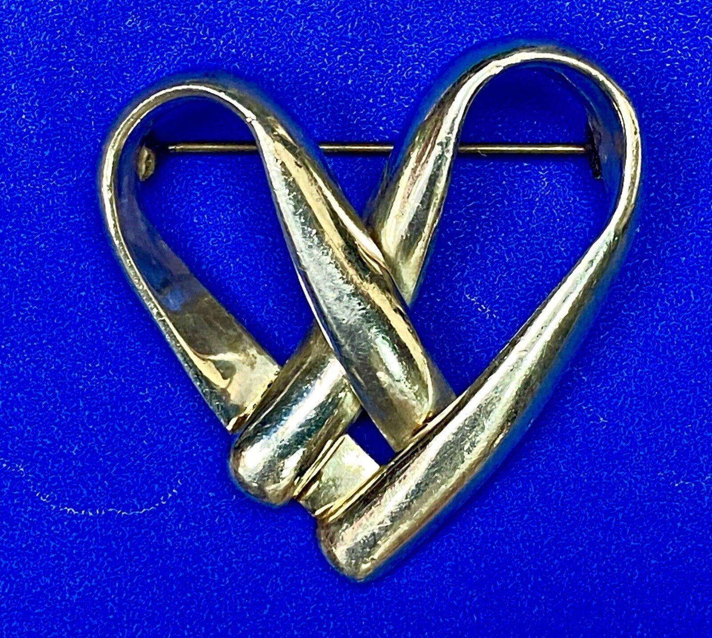 Vintage HEART Sterling Silver 925 vintage brooch pin marked M.F.Y