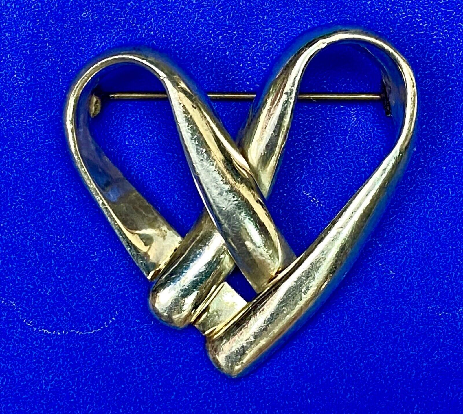 Vintage HEART Sterling Silver 925 vintage brooch pin marked M.F.Y