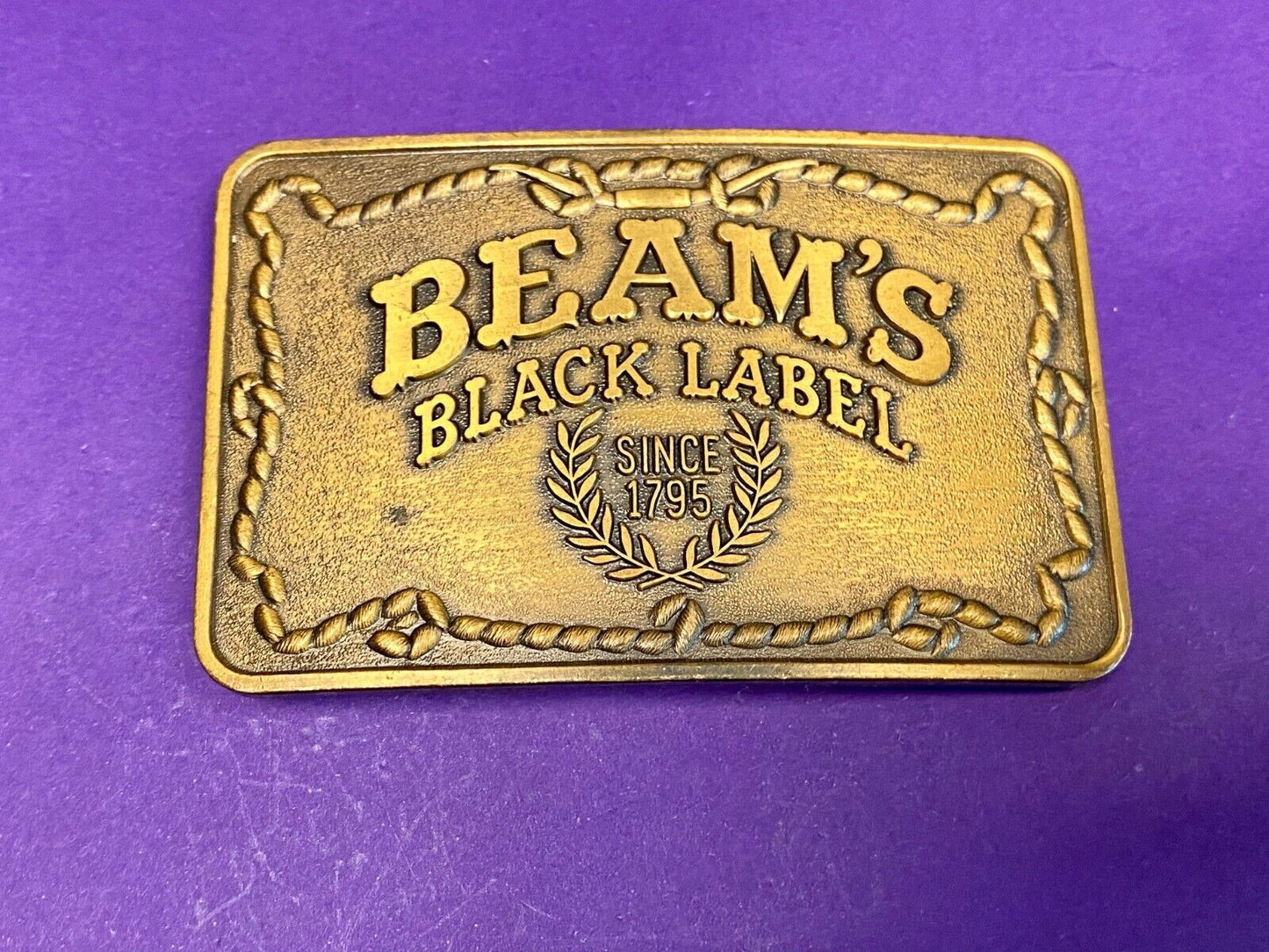 **Beam's Black Label** Since 1795 Booze Collectable Whisky Belt Buckle