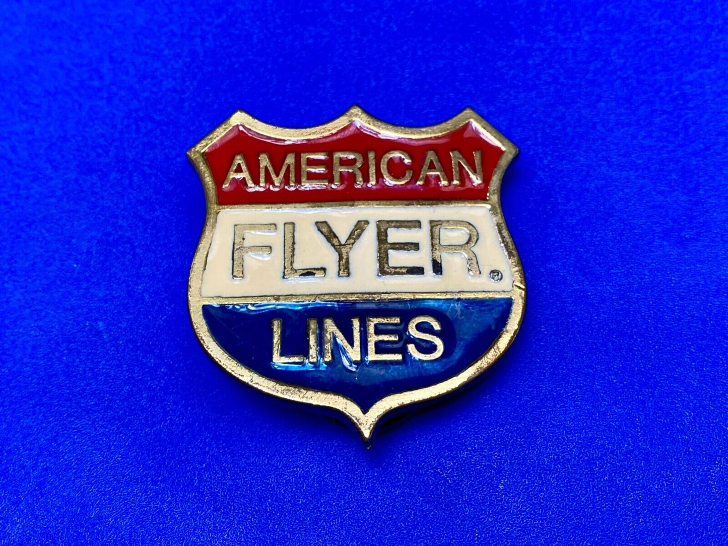 American Flyer Lines Train Locomotive Badge shaped great American belt buckle