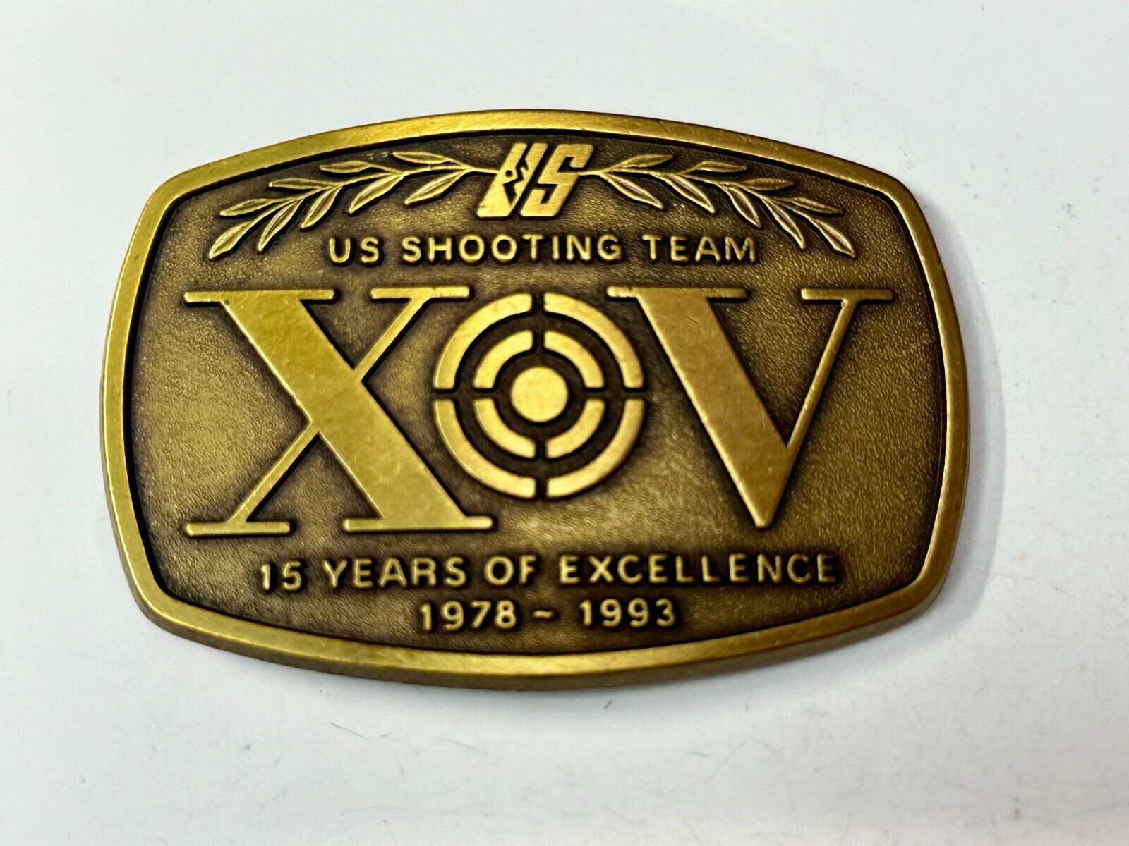 US Shooting Team VOX 15 Years of Excellence Commemorative Gun Rifle Belt Buckle
