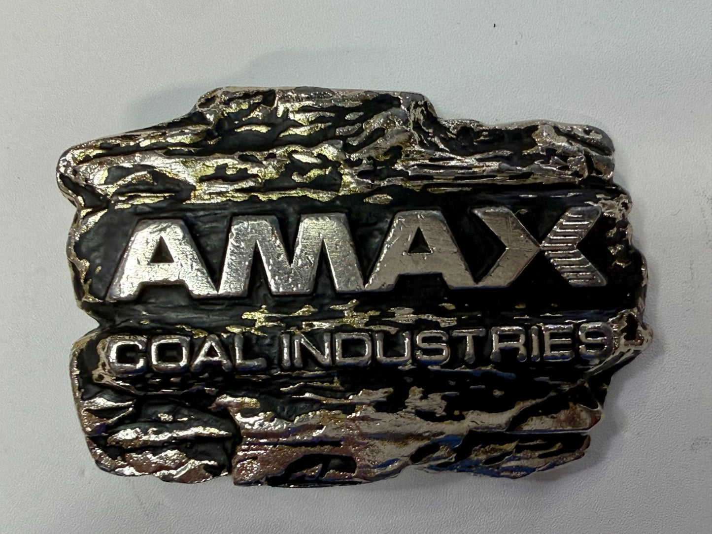 AMAX Coal Industries Mining Company Commemorative Vintage 70's Belt Buckle
