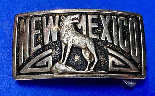 University Of New Mexico Lobo Antique 1940'S Robbins Co Attleboro Belt Buckle