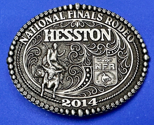 2014 National Finals Rodeo NFR Cowboy Montana Silversmiths Youth Belt Buckle