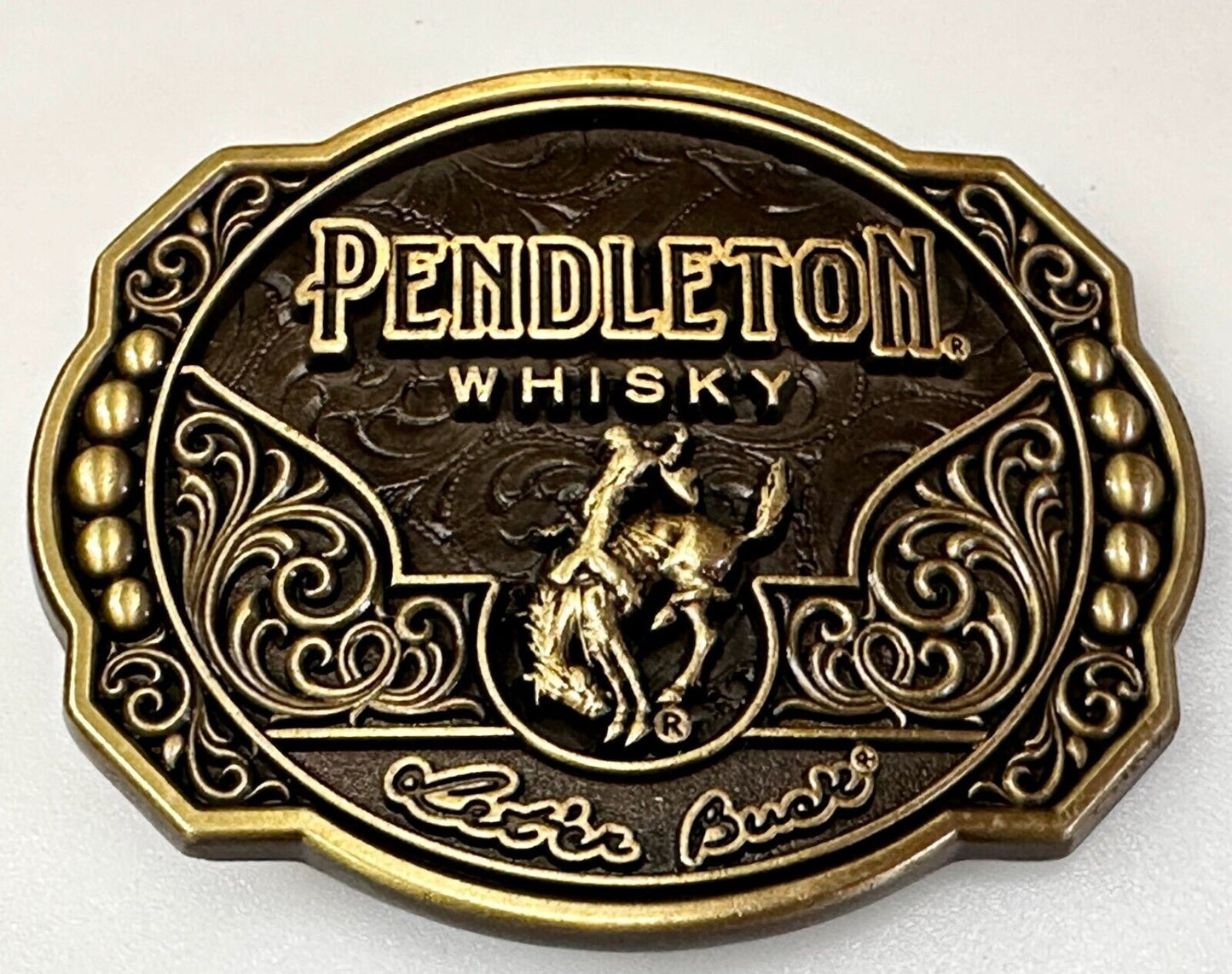 2024 Pendleton Whiskey Let'er Buck Rodeo Cowboy Montana Silversmiths Belt Buckle