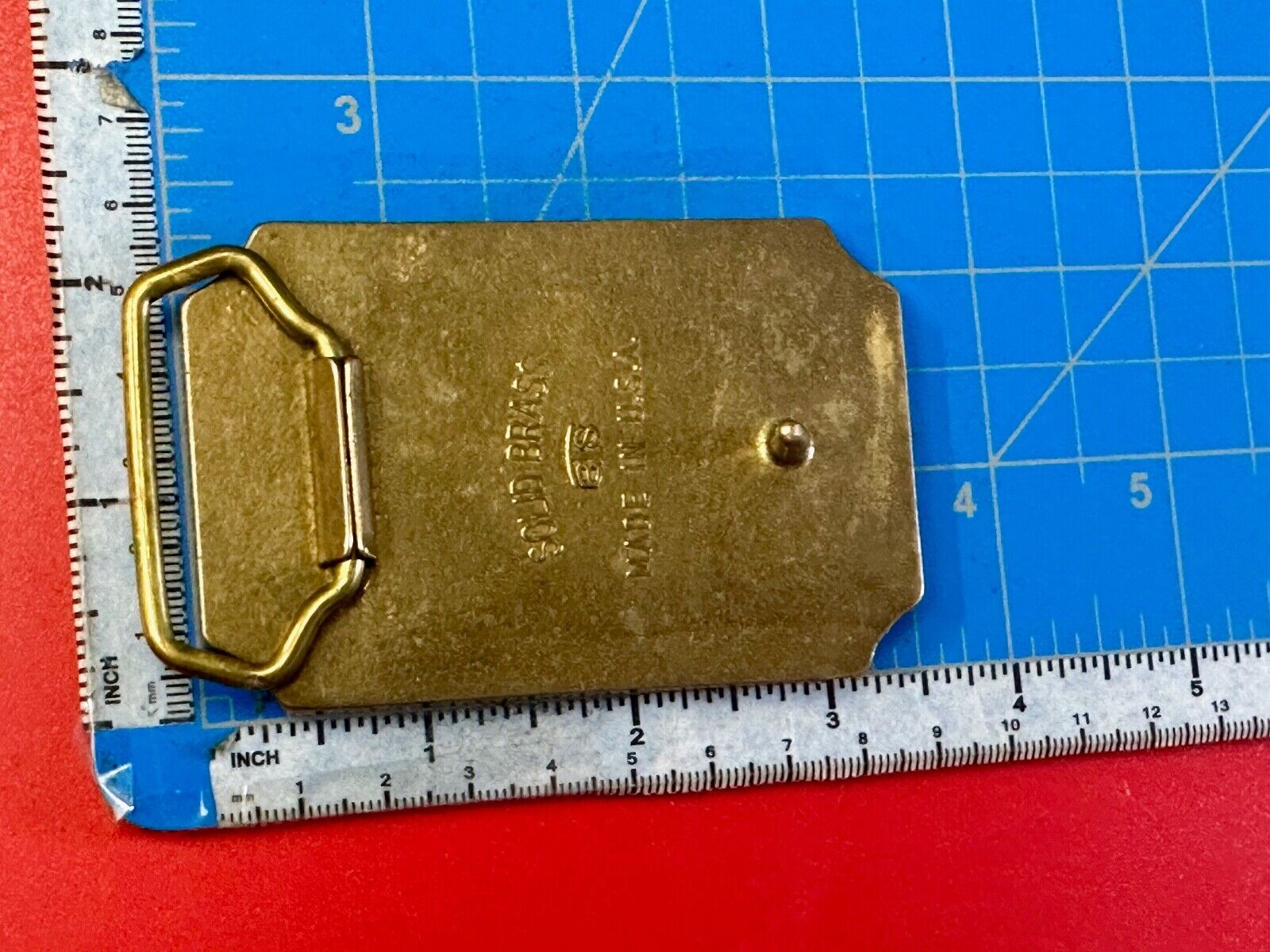 Three mast Sail Boat Ship Nautical theme leather and solid brass BTS belt buckle