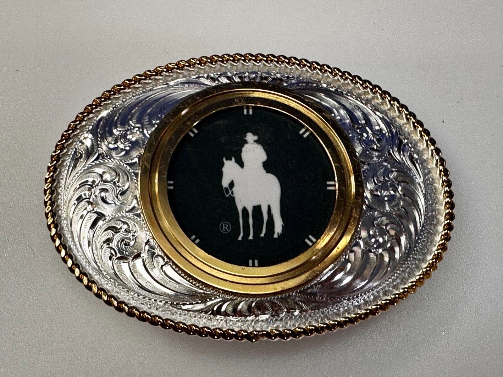Vintage Blank Coin CollectorsTwo Tone Vintage Montana Silversmith Belt Buckle