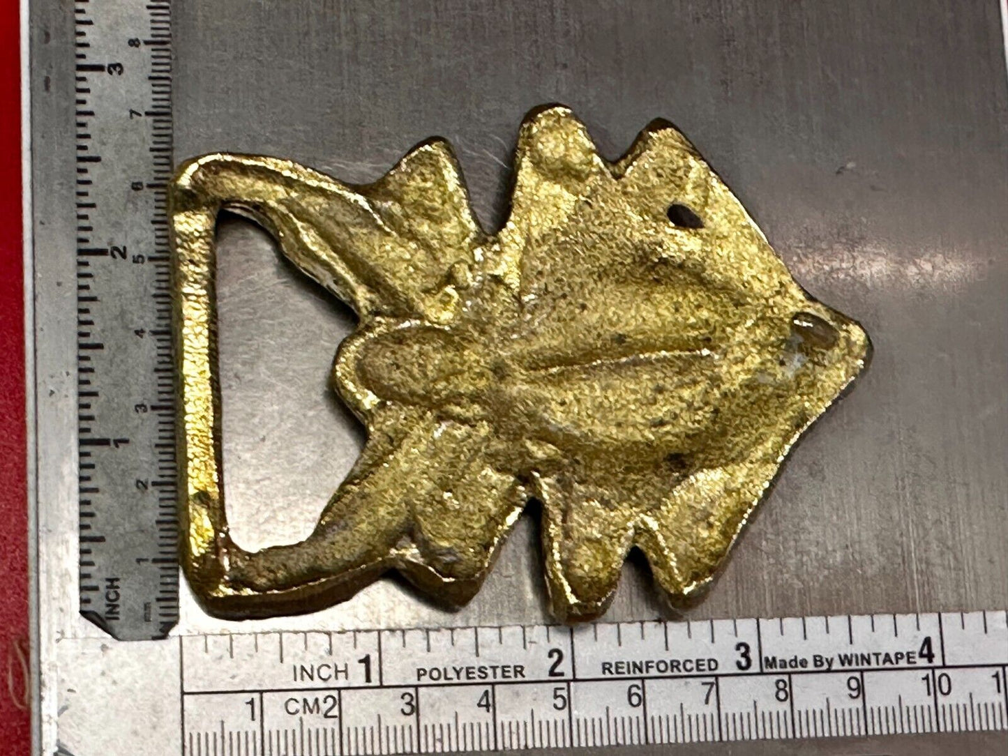 Unique Cricket Bug Insects Gold Tone Vintage Figural Hippy Vibe Belt Buckle