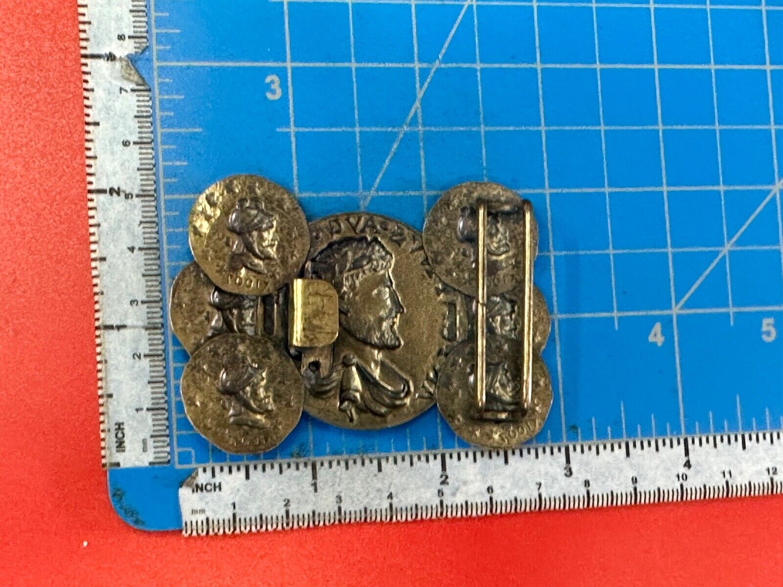 Antoninus Augustus IMP ANTONINVS PIVS AVG world coin cluster cutout belt buckle