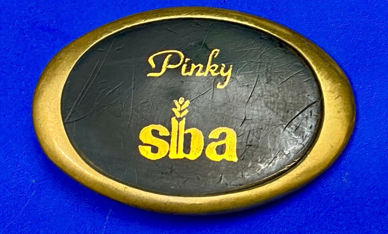 Unknown To Me~!   Pinky Slba Farming 1988 Vintage F-09 Solid Brass Belt Buckle