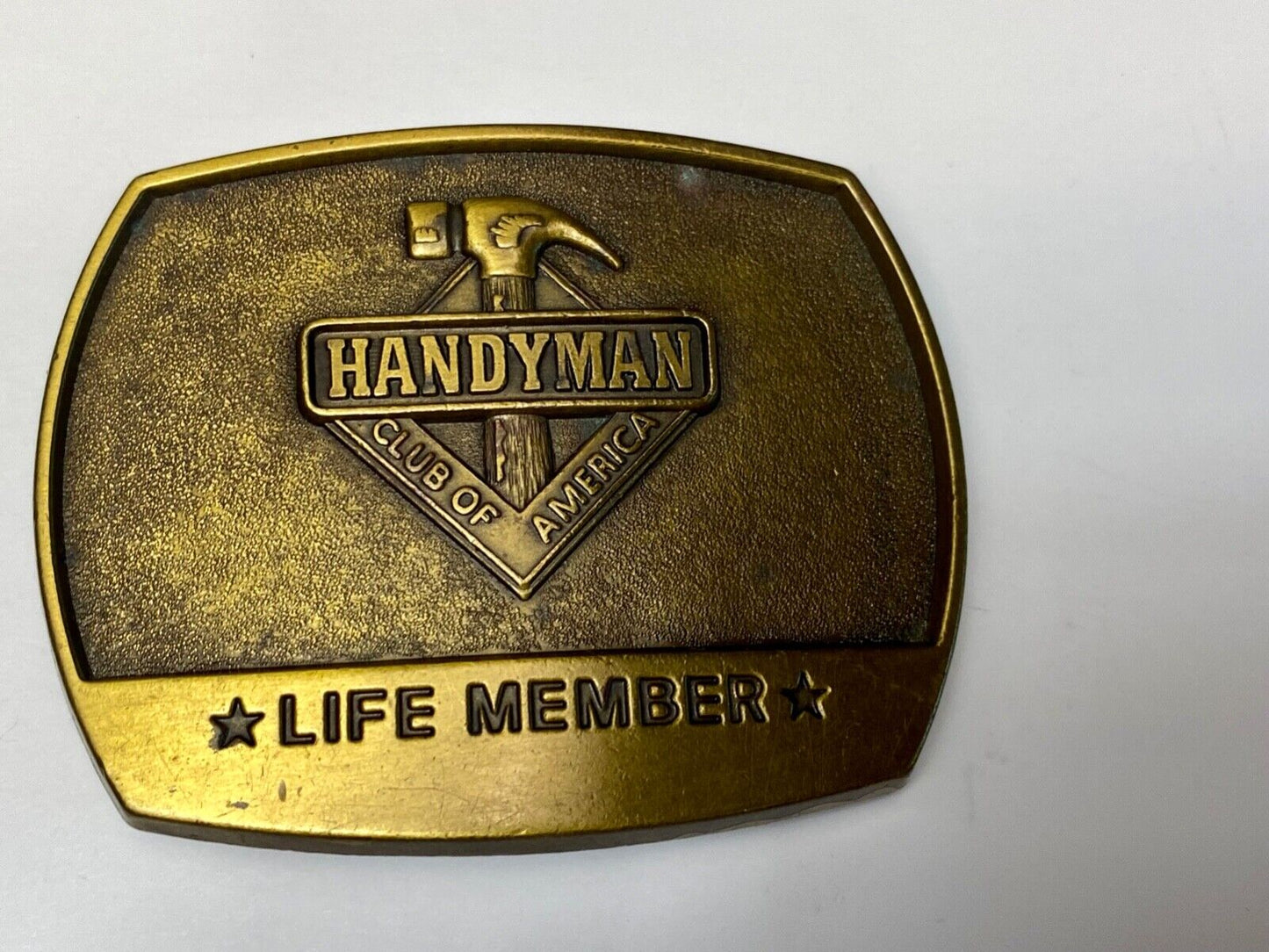 vintage Hammer Tools  - handyman club of America - life member belt buckle