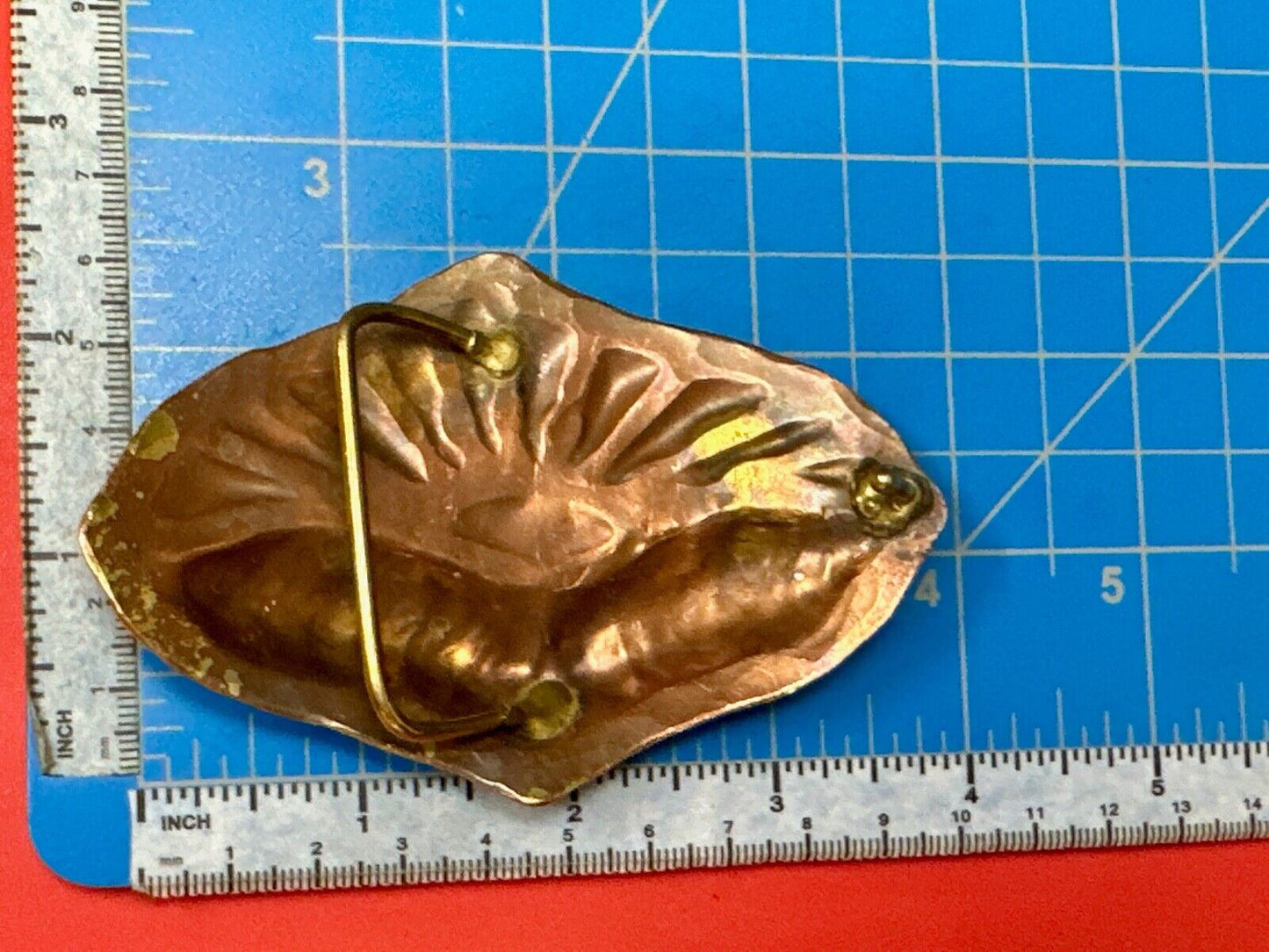 Artisan Handmade India Inspired Mixed Metal LARGE Vintage Belt Buckle