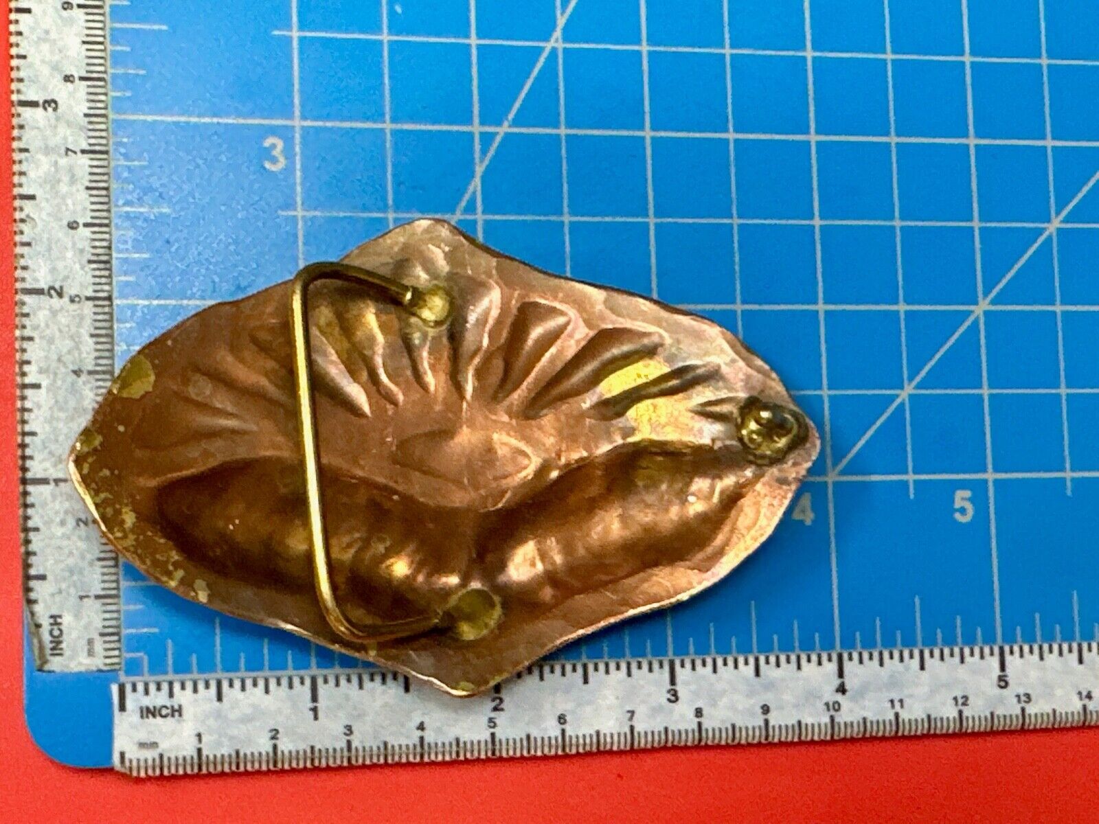 Artisan Handmade India Inspired Mixed Metal LARGE Vintage Belt Buckle