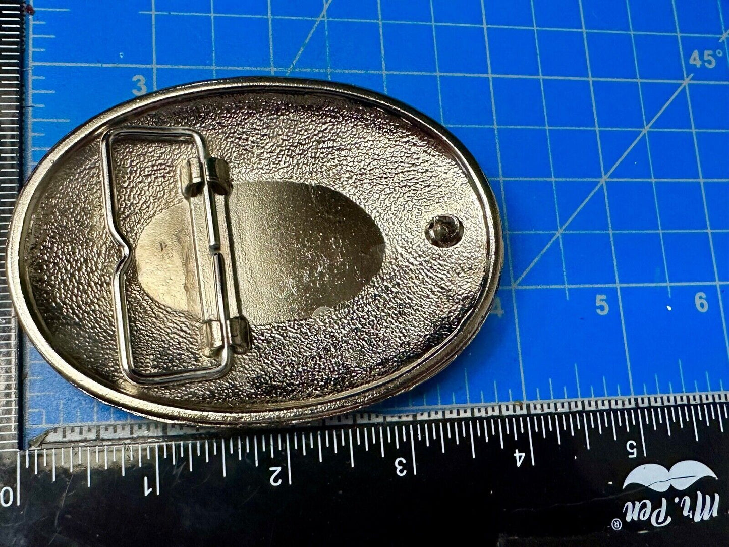 Allison Company Logo  Round Centerpiece Silver Tone Oval Western Belt Buckle