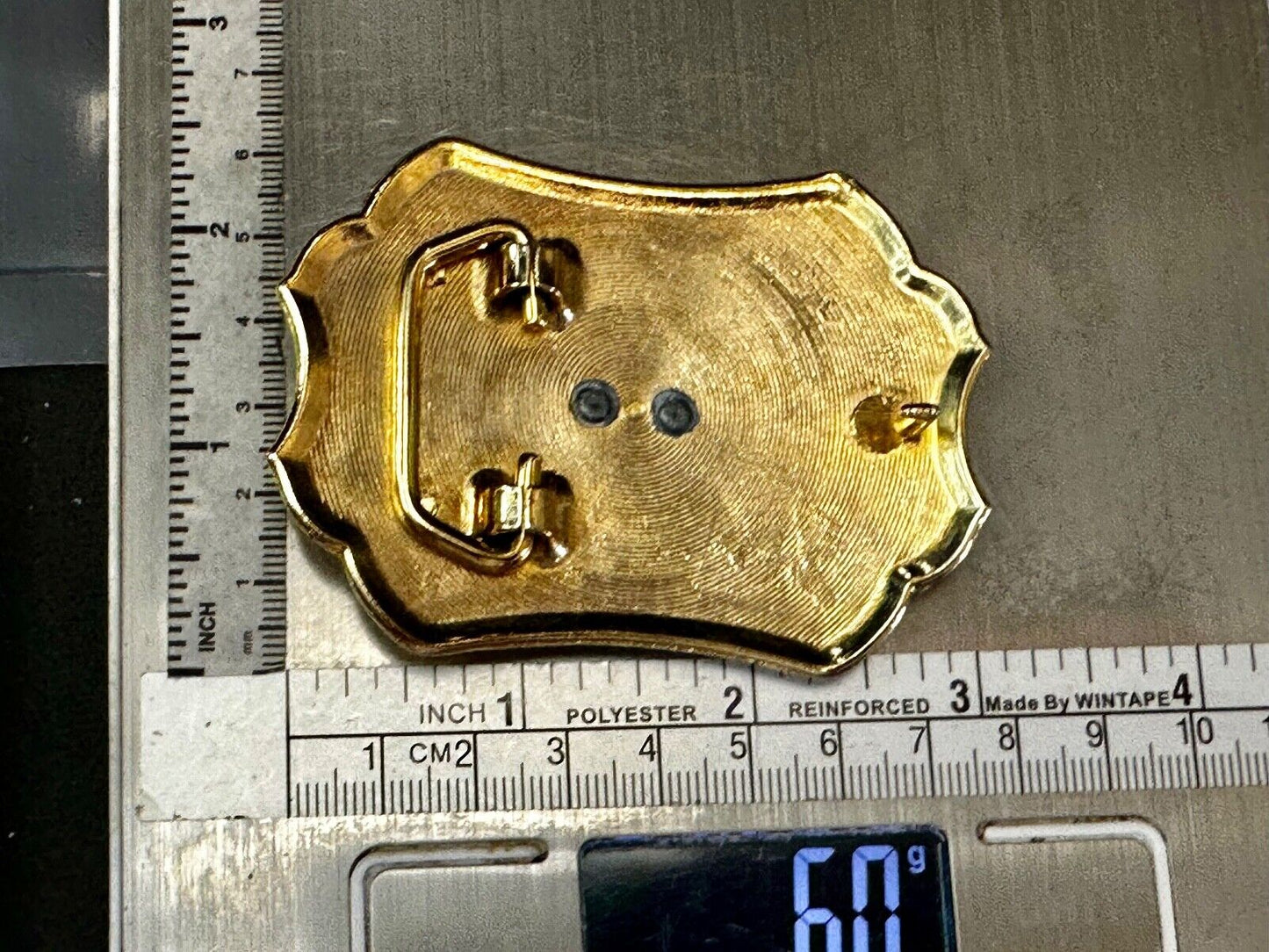 Vintage Cowboy Saddle Bronc western two tone flower swirl belt buckle