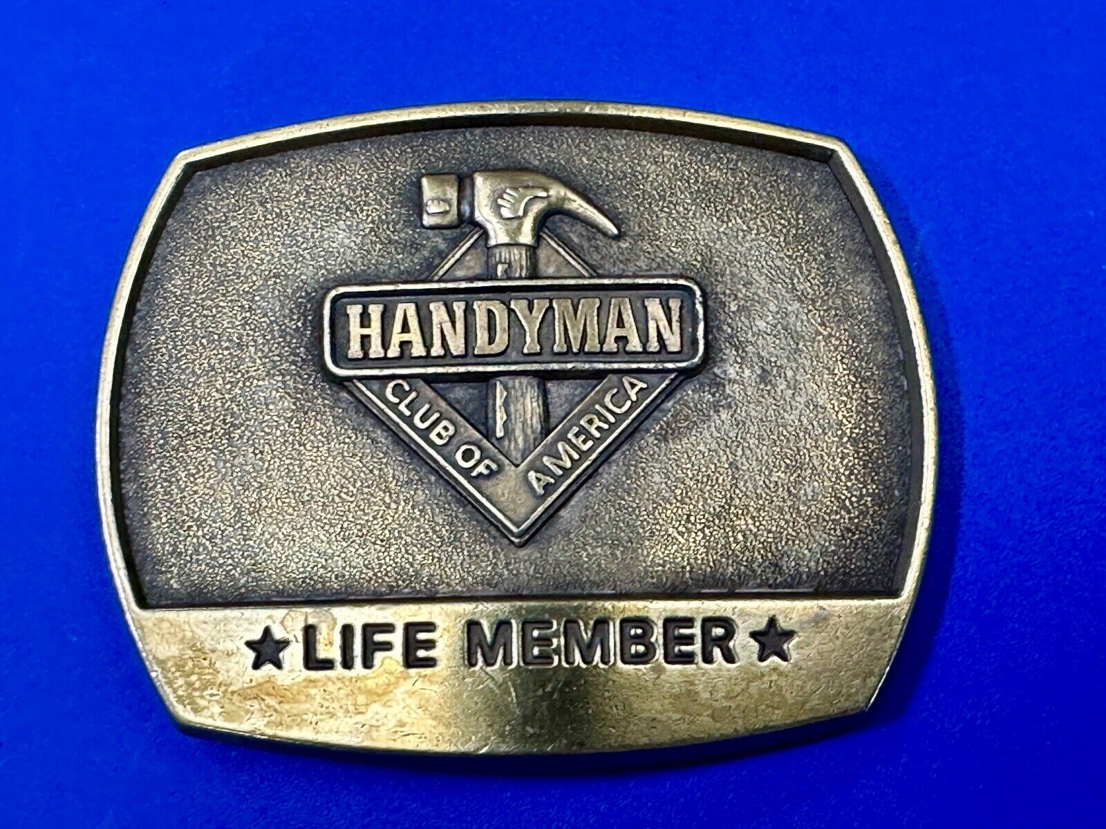 Vintage Handyman Club Of America Life Member Belt Buckle 1996