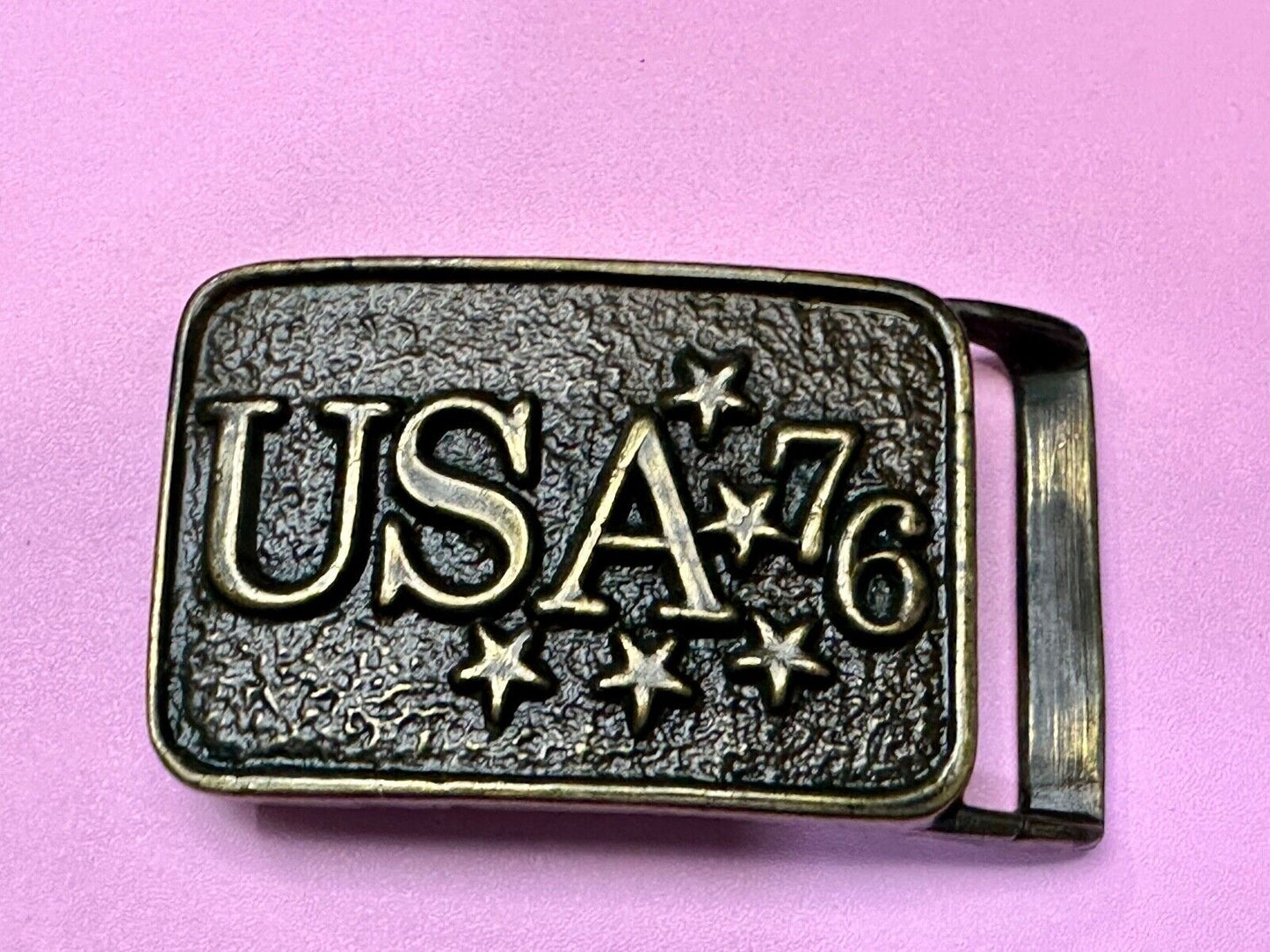 USA 76 - Patriotic American bicentennial Stars Vintage Belt Buckle