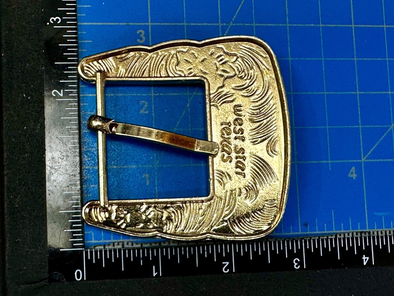 Texas Ranger Style Longhorn  Vintage Replacement Dress Belt Buckle West Star
