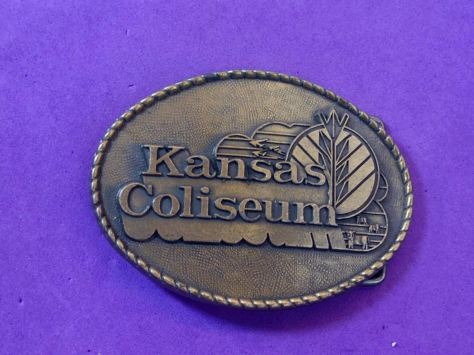 Vintage  - Ks Kansas Coliseum Event Center  - Promotional belt buckle 