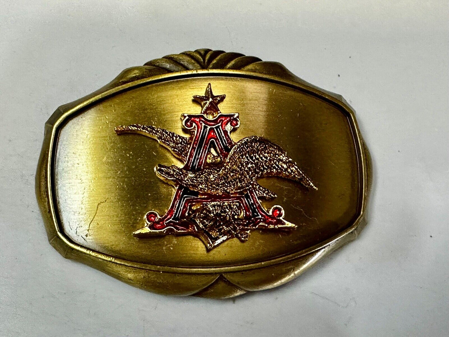 Anhesier Busch Beer Vintage 1970's Raintree western framed Belt Buckle