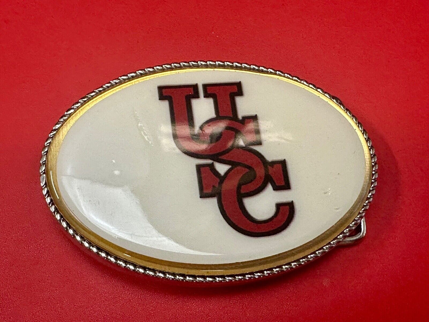 USC University of Southern California LED Flashing belt buckle w/ fresh battery!