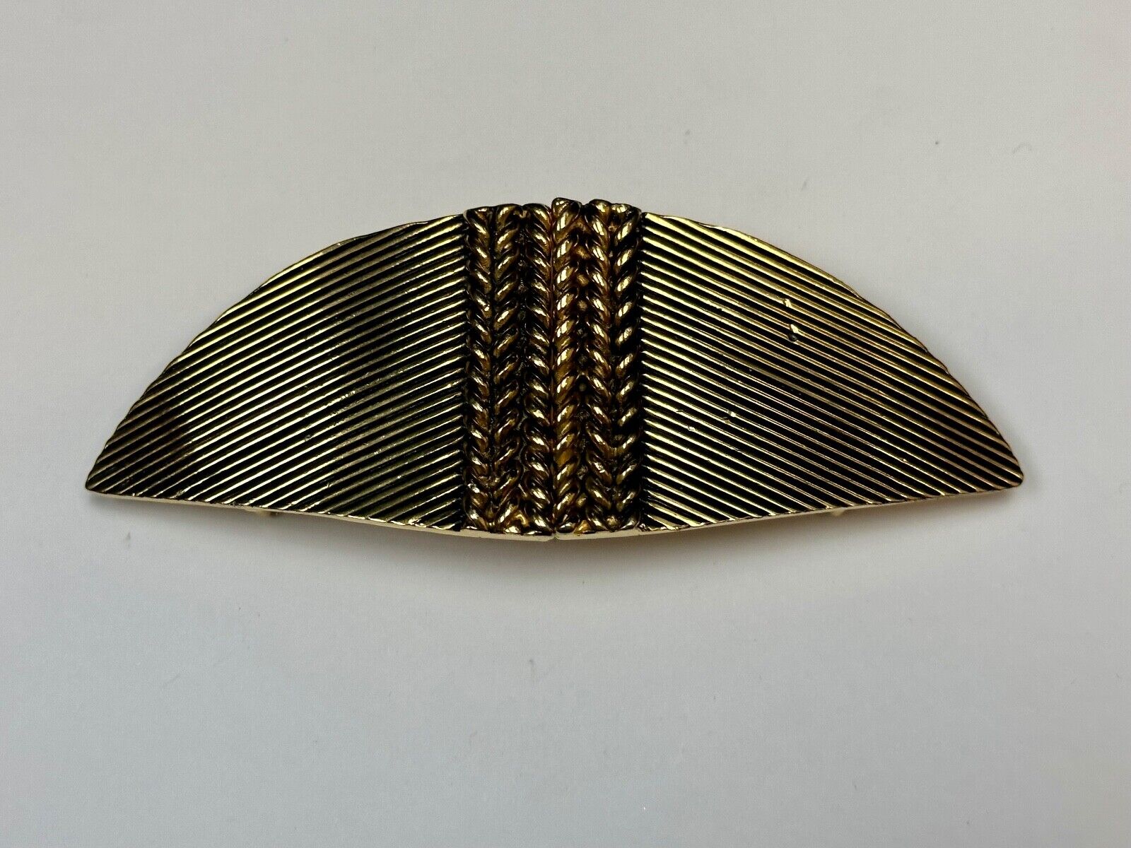 Two piece Leaf Theme Interlocking gold color belt buckle by Accessocraft NYC