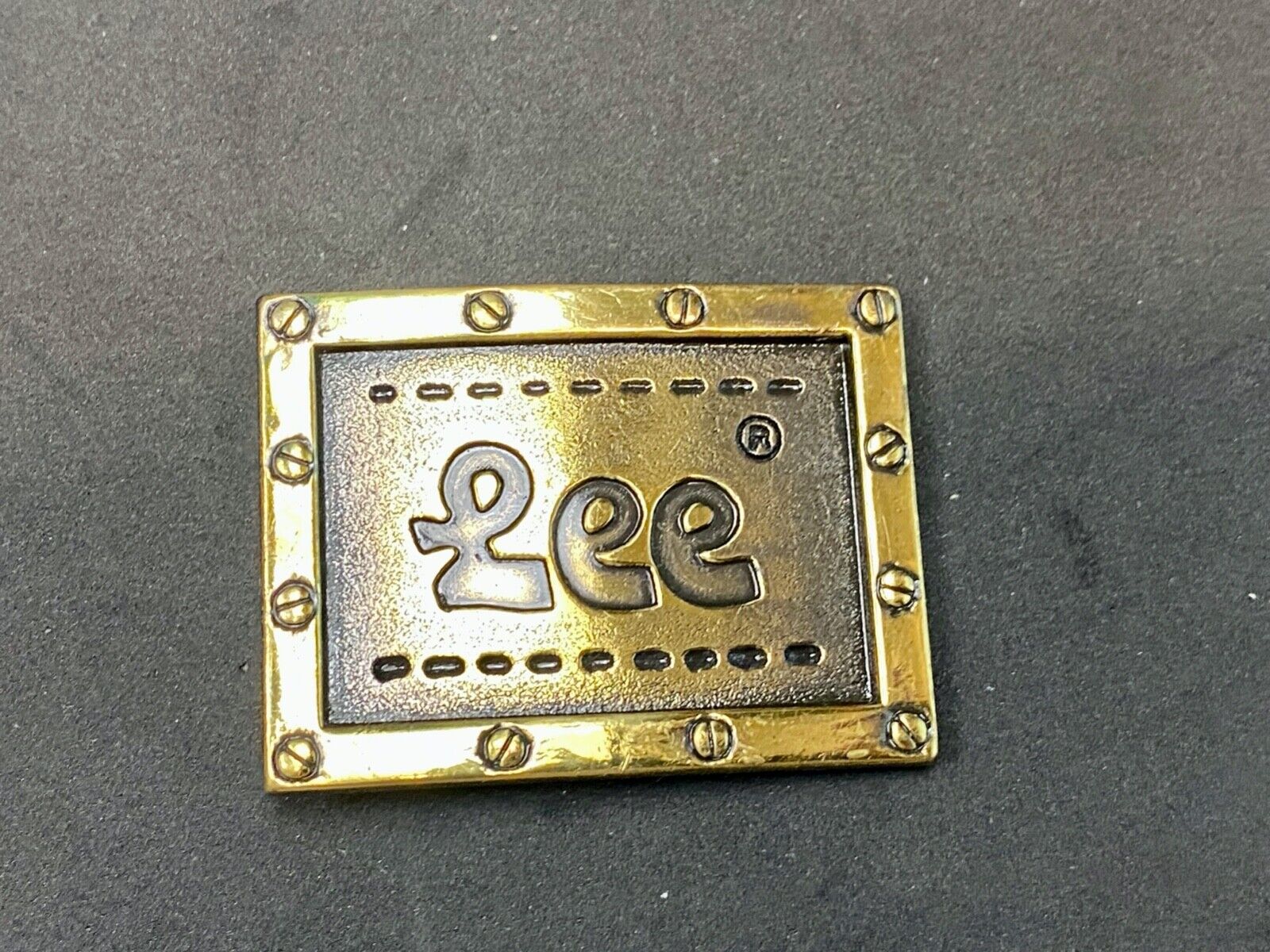 Vintage Lee Brand Nyc Lee Jeans Company Belt Buckle  Screw Studded