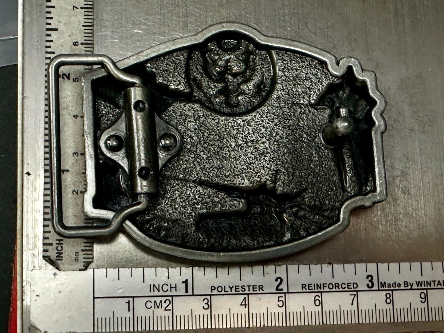 US Army United States Patriotic Soldiers Tanks Raised USA Eagle Belt Buckle