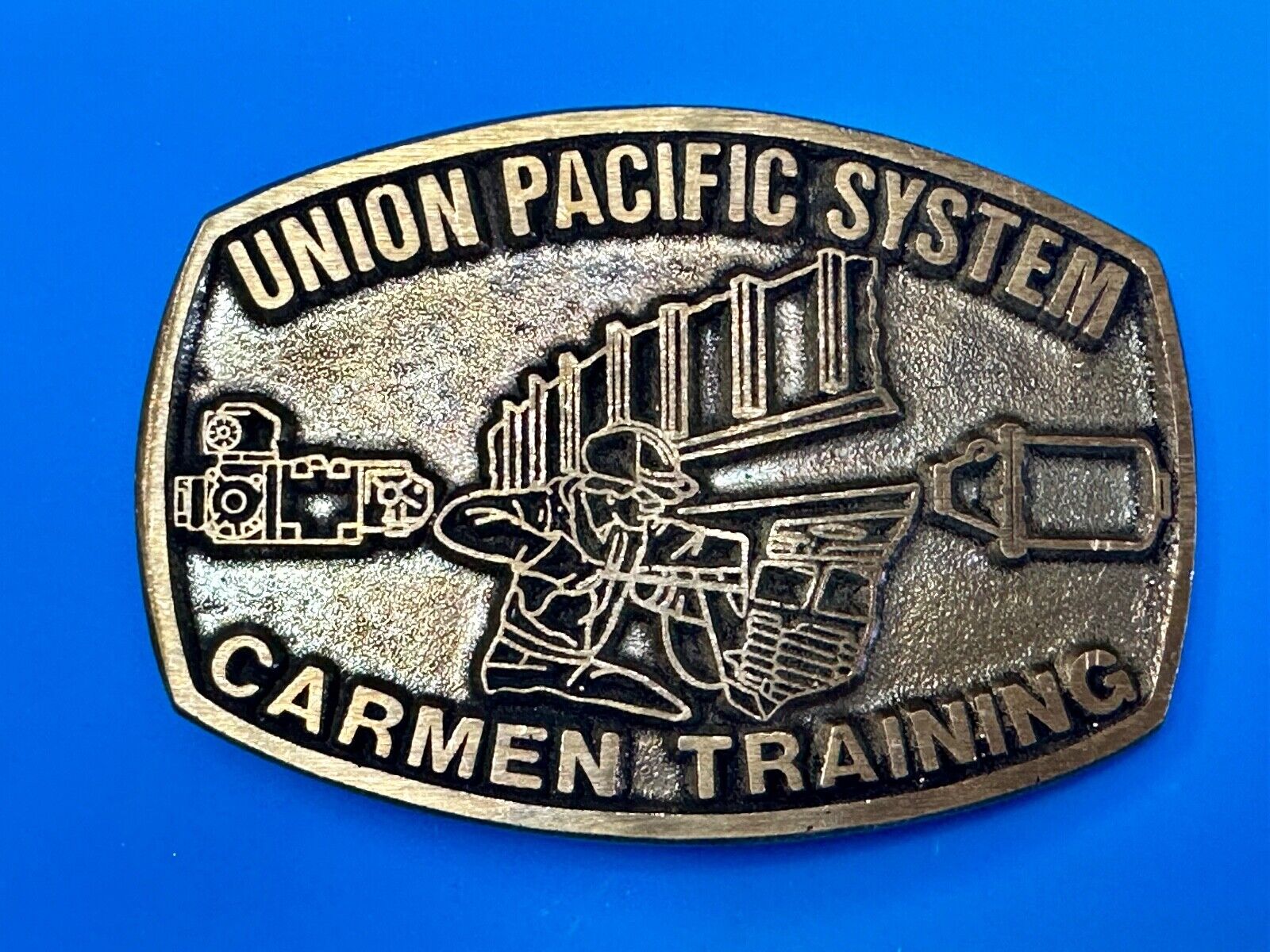 Union Pacific Railroad Train Carmen Training Solid Brass dynabuckle Belt Buckle