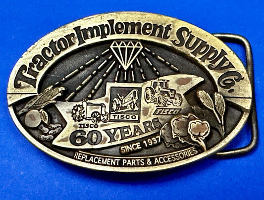 60 Years TISCO Tractor Implement Supply company NOS Belt Buckle by Speccast