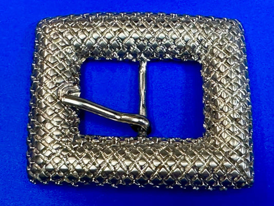 Thick Textured Metal Center Bar Silver Color Hippy Replacement Dress Belt Buckle