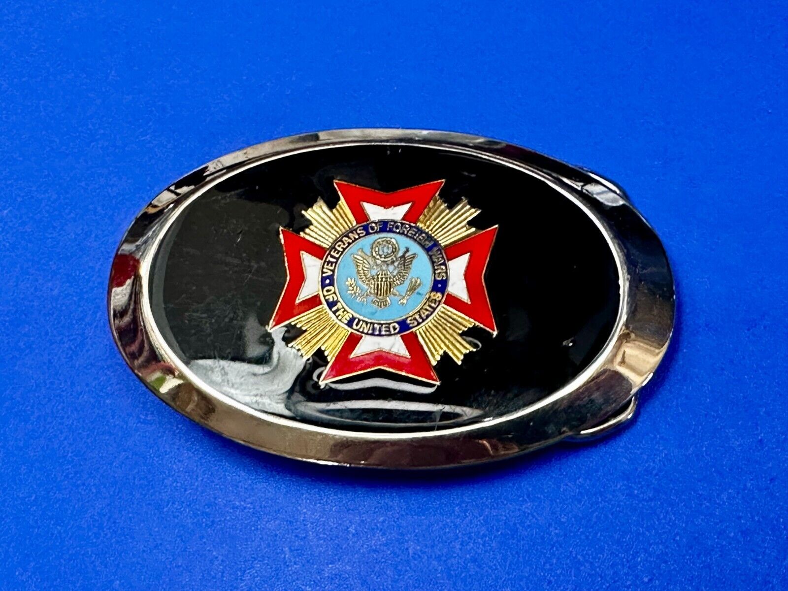 Veterans Of Foreign Wars Of The United States America Life Member Belt Buckle