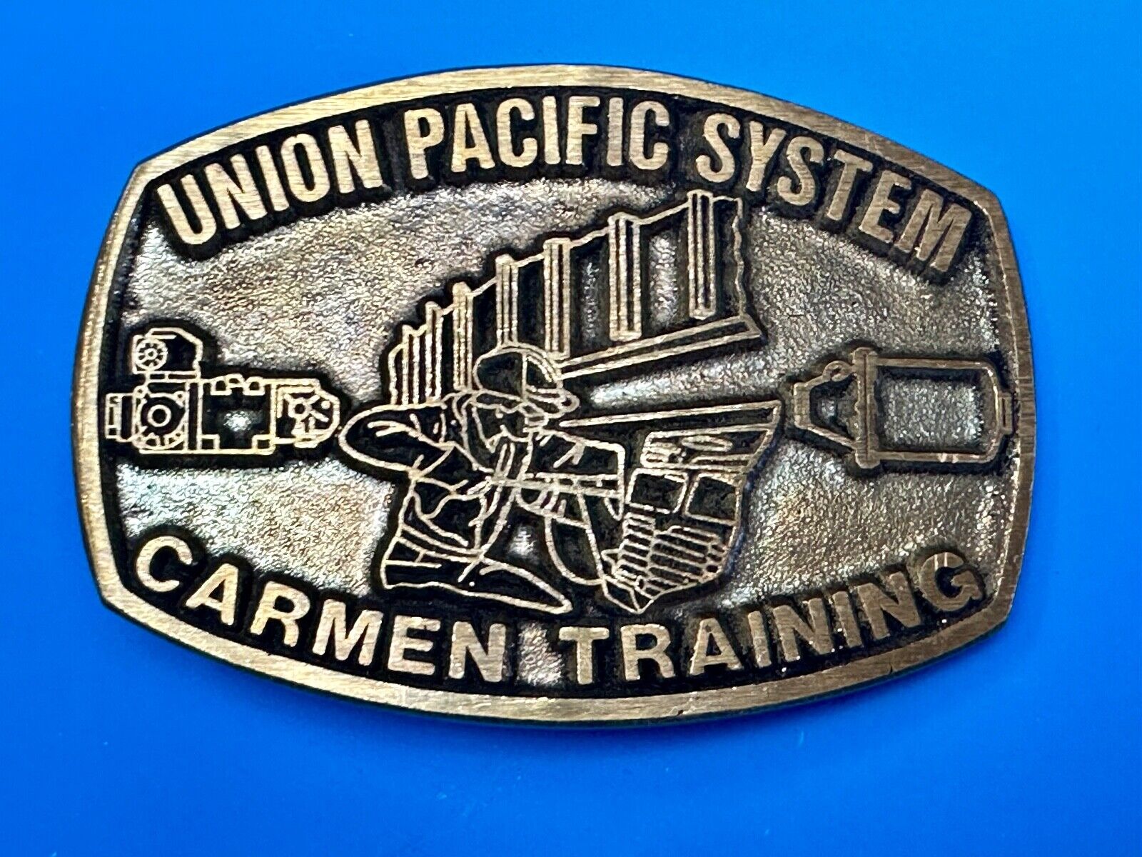 Union Pacific Railroad Train Carmen Training Solid Brass dynabuckle Belt Buckle
