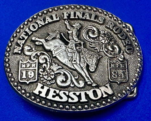 1984 Youth Hesston National Finals Rodeo NFR Collectors Rodeo Cowboy Belt Buckle