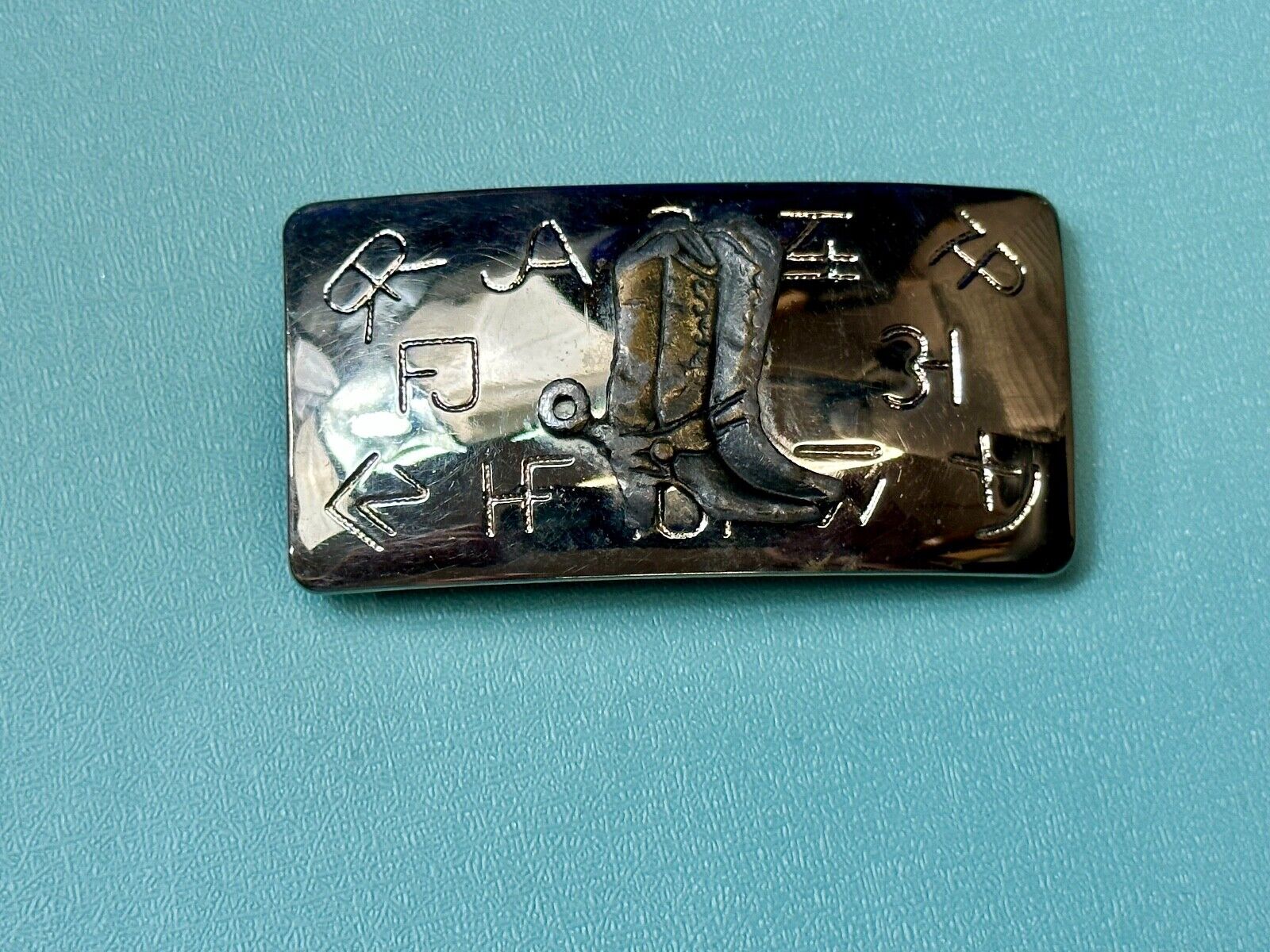 Vintage Chambers cowboy boots western cowboys cowgirls belt buckle