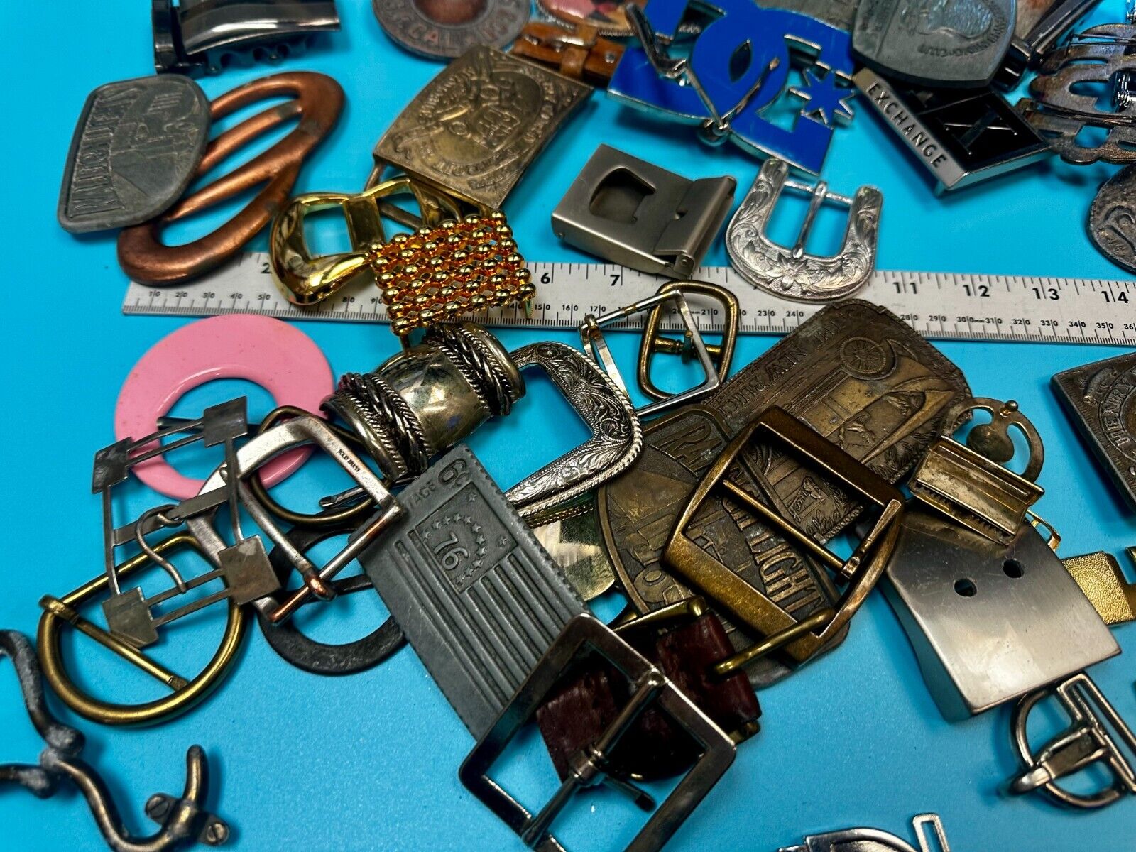 8 Pound LOT Vintage & Modern Belt buckles - Grab Bag - Resale Opportunity Gifts!
