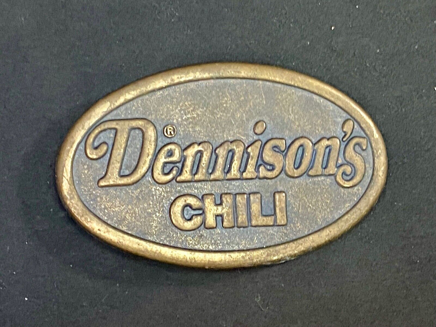 Vintage Dennison's Chili Belt Brass Tone Oval Buckle