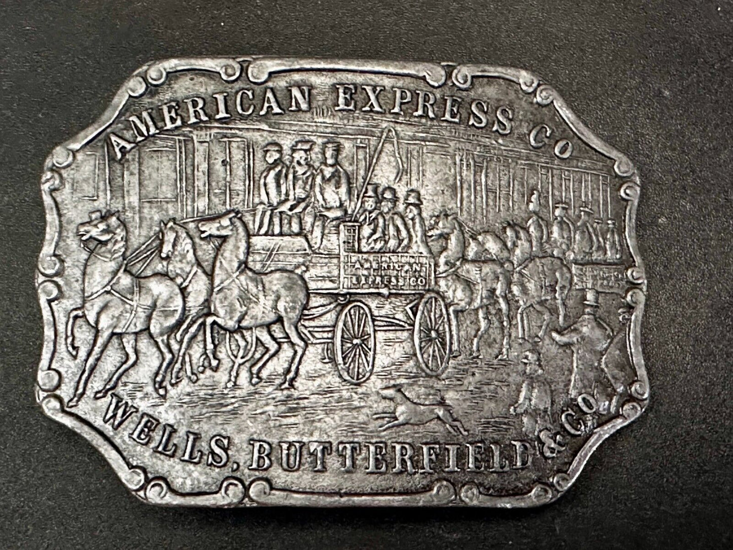 American Express Co Wells Butterfield Vintage Wells Bergamot Belt Buckle C-36